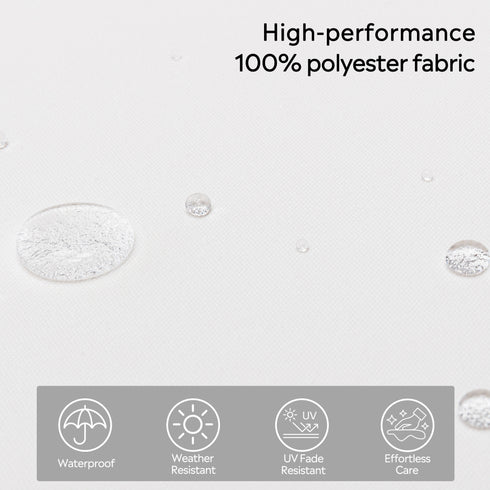 Ranu Extra Thick Outdoor Cushion Set – White Patio Chair Cushions | Outdoor Seat & Back Cushions | Weather-Resistant Outdoor Cushions | Kinwell Furniture