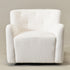 Vestie Chenille Swivel Barrel Chair - Cream Mid Century Modern Swivel Chair | Waiting Room Swivel Chairs| Kinwell Furniture | Designer Swivel Chairs