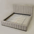 Agnes Linen Platform Bed - Beige / Gray Upholstered Bed | Queen & King Platform Beds | Kinwell Furniture | Modern Linen Bed Frames