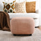 Elmer Linen Ottoman - Coral Fabric Ottoman | Decorative Ottoman | Kinwell Furniture | Modern Ottoman Furniture