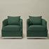 Minerva Swivel Barrel Chair - Green Modern Swivel Chair | Swivel Accent Chairs | Kinwell Furniture | Swivel Armchairs