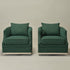 Minerva Swivel Barrel Chair - Green Modern Swivel Chair | Swivel Accent Chairs | Kinwell Furniture | Swivel Armchairs
