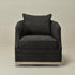 Minerva Swivel Barrel Chair - Black Modern Swivel Chair | Swivel Accent Chairs | Kinwell Furniture | Swivel Armchairs
