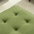 Tiziano Tufted Ottoman – Velvet Rectangular Footrest & Accent Seat | Mid-Century Upholstered Pouf | Green Ottoman