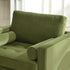 Tiziano Tufted Armchair – Green Velvet Accent Chair with Pillows | Mid-Century Lounge Chair | Kinwell Furniture