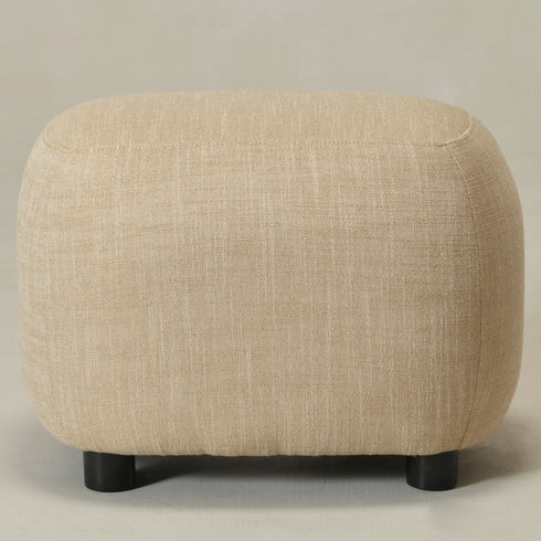 Elmer Linen Ottoman - Wheat Fabric Ottoman | Decorative Ottoman | Kinwell Furniture | Modern Ottoman Furniture