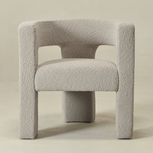 Herbert Modern Bouclé Armchair - Oatmeal Accent Chair | Decorative Accent Chairs | Kinwell Furniture | Modern Accent Chairs