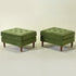 Tiziano Tufted Ottoman – Velvet Rectangular Footrest & Accent Seat | Mid-Century Upholstered Pouf | Green Ottoman
