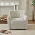 Vestie Chenille Swivel Barrel Chair - GrayGreen Modern Swivel Chair | Swivel Accent Chairs | Kinwell Furniture | Swivel Armchairs