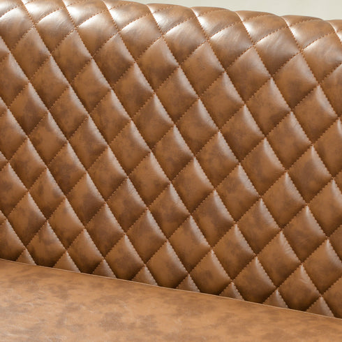 Logan Faux Leather Tufted Loveseat | Fabric Loveseat Couch | Kinwell Furniture | Modern Loveseats & Comfortable Loveseat Sofa Couches