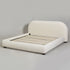 Harriet Boucle Platform Bed with Wood Legs