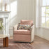 Claude Linen Swivel Cane Chair