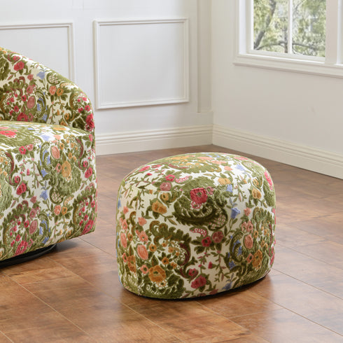 Kinwell Exclusive | Olin Botanical Jacquard Ottoman
