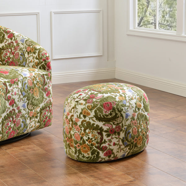 Kinwell Exclusive | Olin Botanical Jacquard Ottoman