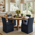 Diane Performance Dining Side Chair with Casters - Dining Chair | Modern Kitchen Chairs | Kinwell Furniture | Dining Chairs Performance Fabric