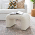 Norris Bouclé Ottoman - Cream Fabric Ottoman | Decorative Ottoman | Kinwell Furniture | Modern Ottoman Furniture