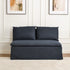 Nelly Performance Bench Banquette - Indigo Modern Banquette Bench | Dining Benches & Banquettes | Kinwell Furniture | Upholstered Banquette Bench