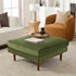Albert Linen Blend Ottoman – Footrest & Pouf | Living Room Accent Seat | Kinwell Furniture | Contemporary Ottoman | Green