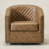 Logan Faux Leather Tufted Swivel Club Chair - Modern Swivel Chair | Swivel Accent Chairs | Kinwell Furniture | Swivel Armchairs