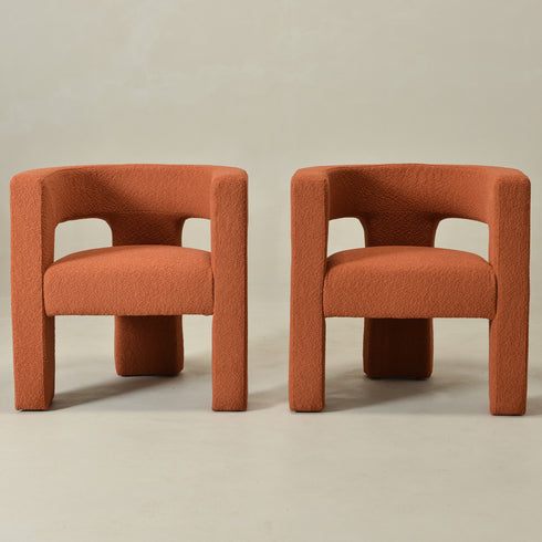 Herbert Modern Bouclé Armchair - Caramel Accent Chair | Decorative Accent Chairs | Kinwell Furniture | Modern Accent Chairs