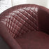 Logan Faux Leather Tufted Swivel Club Chair - Red Modern Swivel Chair | Swivel Accent Chairs | Kinwell Furniture | Swivel Armchairs