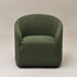 Susie Bouclé Swivel Barrel Chair - Green Modern Swivel Chair | Swivel Accent Chairs | Kinwell Furniture | Swivel Armchairs