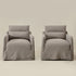Clara Linen Slipcover Swivel Chair