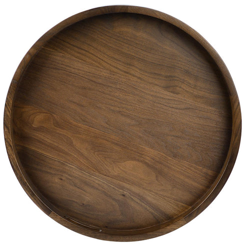 Round Black Walnut Serving Tray - Kinwell Furniture