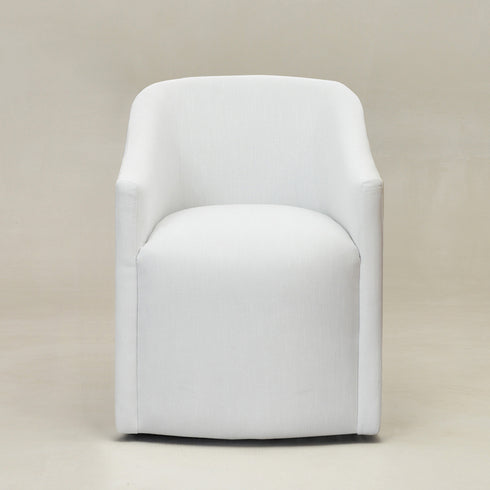 Rafa Performance Dining Chair with Casters �Comfortable Dining Armchair | Elegant Dining Chairs | Kinwell Furniture | Durable Performance Fabric