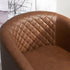 Logan Faux Leather Tufted Swivel Club Chair - Modern Swivel Chair | Swivel Accent Chairs | Kinwell Furniture | Swivel Armchairs