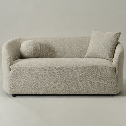 Susie Oatmeal Bouclé Loveseat Sofa | Small Oatmeal Loveseat | Kinwell Furniture | Modern Bouclé Couch for Cozy Spaces