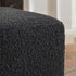 Bouclé Square Ottoman – Black Modern Footstool | Small Upholstered Ottomans | Kinwell Furniture | Minimalist Cube Poufs