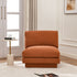 Montyne Bouclé Armless Chair - Caramel Color | Warm-Toned Bouclé Accent Chair | Kinwell Furniture | Minimalist Living Room Chair