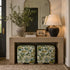 Kinwell Exclusive | Ida Embroidered Fabric Square Ottoman