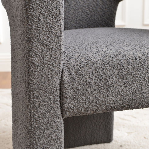 Herbert Modern Bouclé Armchair - Gray Accent Chair | Decorative Accent Chairs | Kinwell Furniture | Modern Accent Chairs