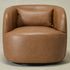 Ashlie Faux Leather Swivel Chair - Camel Modern Swivel Chair | Faux Leather Armchairs | Kinwell Furniture | Swivel Accent Chairs