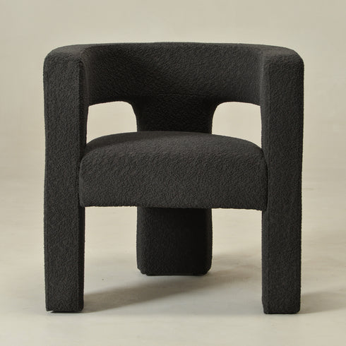 Herbert Modern Bouclé Armchair - Dark Gray Accent Chair | Decorative Accent Chairs | Kinwell Furniture | Modern Accent Chairs