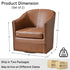 Lawton Faux Leather Tufted Swivel Chair – Brown Industrial Modern Swivel Chair | Faux Leather Office & Lounge Chair | Kinwell Furniture | High Back Chair