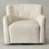 Vestie Chenille Swivel Barrel Chair - Beige Modern Swivel Chair | Swivel Accent Chairs | Kinwell Furniture | Swivel Armchairs