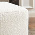 Bouclé Square Ottoman – White Modern Footstool | Small Upholstered Ottomans | Kinwell Furniture | Minimalist Cube Poufs