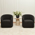 Susie Bouclé Swivel Barrel Chair - Dark Gray Modern Swivel Chair | Swivel Accent Chairs | Kinwell Furniture | Swivel Armchairs