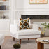 Upholstered Armchair – Ivory Square Arm Accent Chair | Performance Fabric Armchair | Kinwell Furniture | Scandinavian, Timeless Design