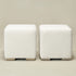 Bouclé Square Ottoman – White Modern Footstool | Small Upholstered Ottomans | Kinwell Furniture | Minimalist Cube Poufs