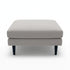 Albert Linen Blend Ottoman – Footrest & Pouf | Living Room Accent Seat | Kinwell Furniture | Contemporary Ottoman | Light Gray