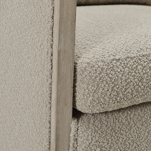 Claude Performance Linen Fabric Swivel Chair - Classic Swivel Armchair | Durable Linen Accent Chair | Kinwell Furniture | 360-Degree Swivel Chair