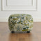 Elmer Embroidered Fabric Ottoman - Jungle Animal Print Ottoman | Embroidered Fabric Footstool | Kinwell Furniture | Modern Decorative Ottoman | Upholstered Accent Ottoman | Living Room Ottoman Stool | Matching Ottoman for Ashlie Swivel Chair | Statement Fabric Ottoman