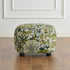 Elmer Embroidered Fabric Ottoman - Jungle Animal Print Ottoman | Embroidered Fabric Footstool | Kinwell Furniture | Modern Decorative Ottoman | Upholstered Accent Ottoman | Living Room Ottoman Stool | Matching Ottoman for Ashlie Swivel Chair | Statement Fabric Ottoman