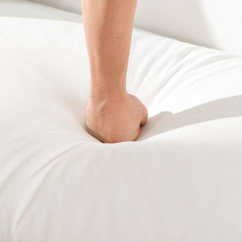 Samuel Premium Fabric Curved Sofa in White – 3 Seater Sofa | Three Seater Couch | Modern Curved Sofa | Kinwell Furniture