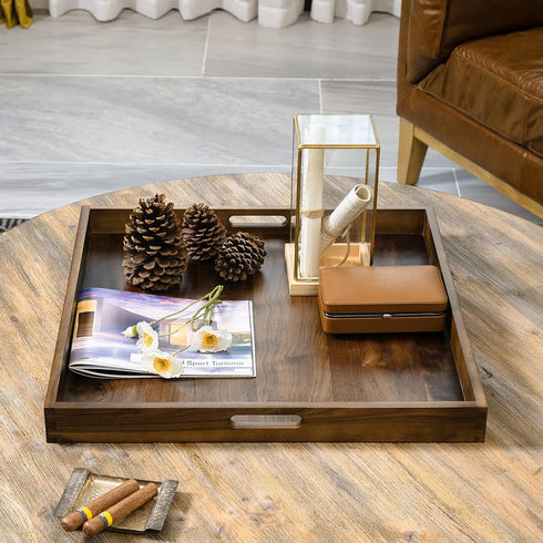 Square Black Walnut Serving Tray - Kinwell Furniture