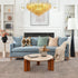 Goose Down Feathers Upholstered Sofa – Blue 3 Seater Sofa | Three Seater Couch | Kinwell Furniture | Modern Upholstered Sofas